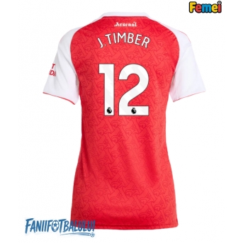 Arsenal Jurrien Timber #12 Tricou Fotbal Replică 2025-26 Femei Acasa